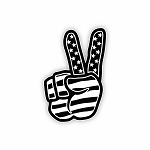 Victory Hand USA.  Sticker (Peel N' Stick)